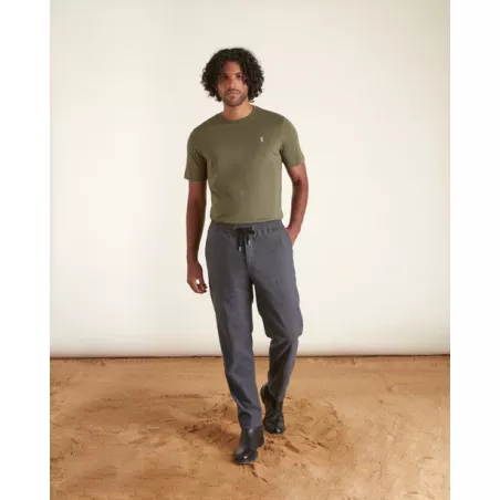 PANTALON À TAILLE ÉLASTIQUÉE