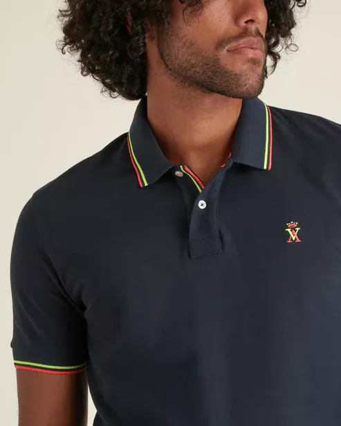 POLO MANCHES COURTES AVEC DÉTAILS FLUO