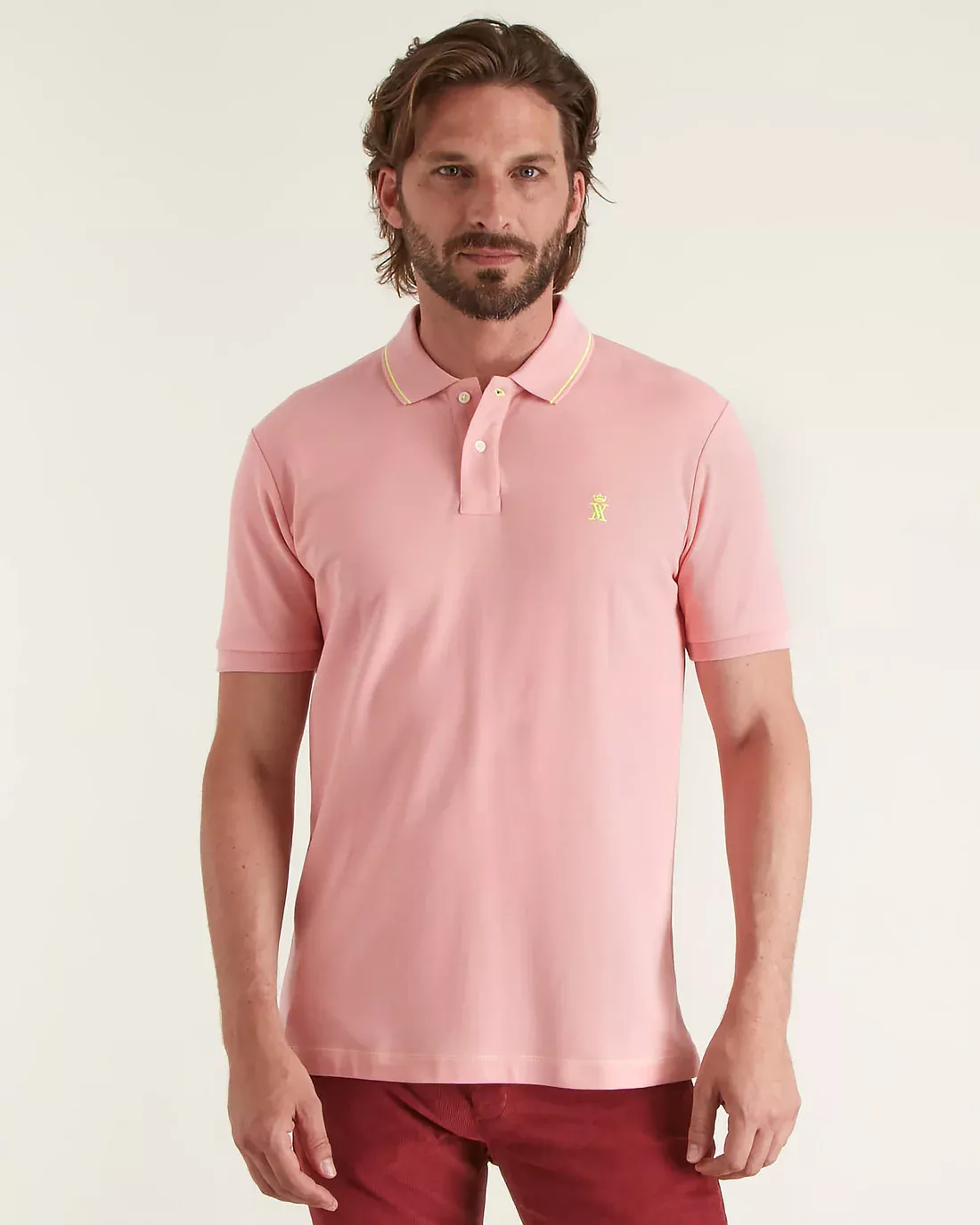 POLO À DÉTAILS FLUO