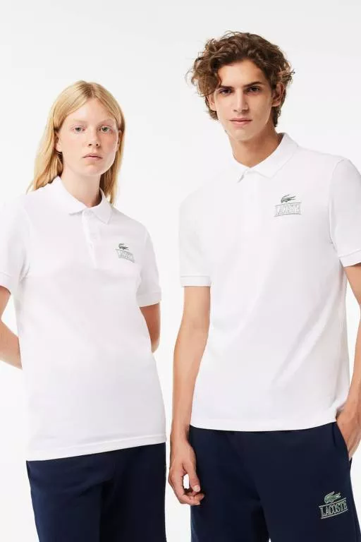 POLO MINI PIQUÉ STRETCH IMPRIMÉ SIGNATURE LACOSTE