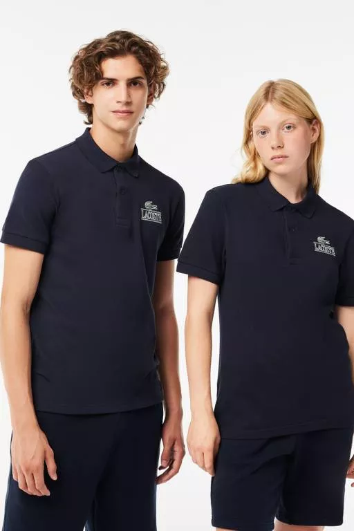 POLO MINI PIQUÉ STRETCH IMPRIMÉ SIGNATURE LACOSTE