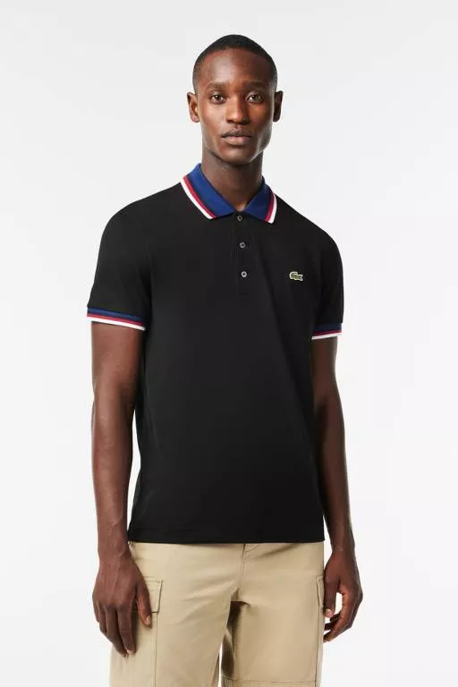 POLO REGULAR FIT COTON STRETCH PIQUÉ COL CONTRASTÉ