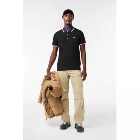 POLO REGULAR FIT COTON STRETCH PIQUÉ COL CONTRASTÉ