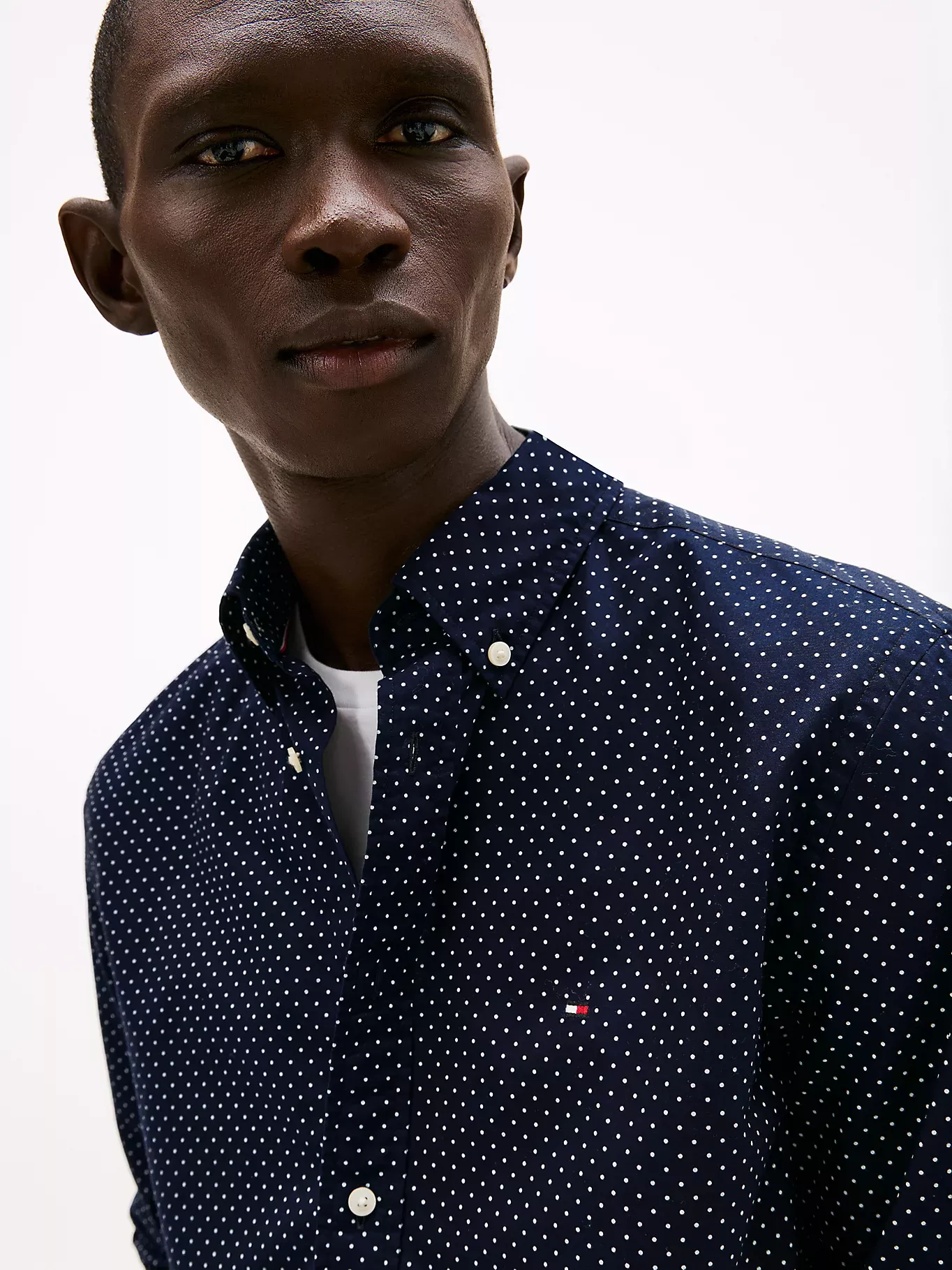Chemise coupe standard à pois TH Flex