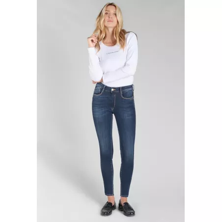 Jeans pulp slim Shac taille haute 7/8ème bleu N°1