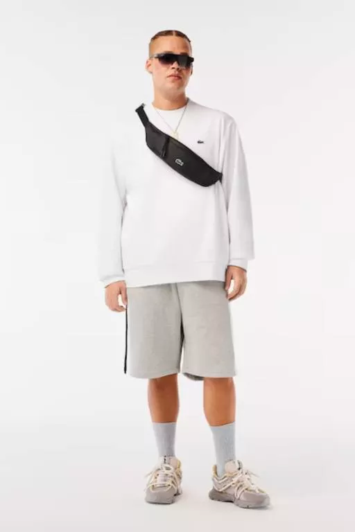 SWEATSHIRT JOGGER HOMME LACOSTE EN MOLLETON GRATTÉ DE COTON BIOLOGIQUE