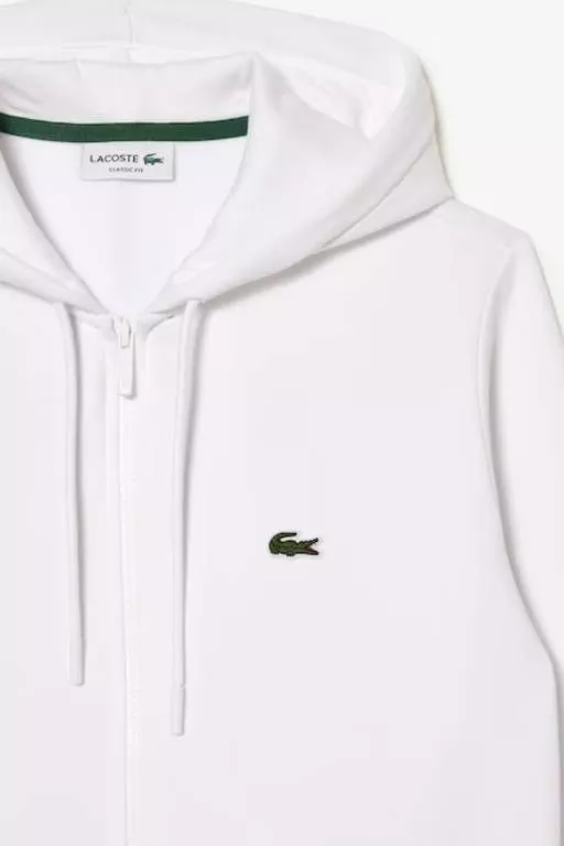 SWEATSHIRT JOGGER ZIPPÉ HOMME EN MOLLETON LACOSTE AVEC POCHE KANGOUROU