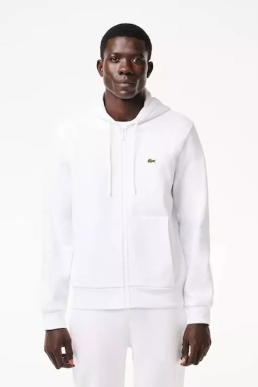 SWEATSHIRT JOGGER ZIPPÉ HOMME EN MOLLETON LACOSTE AVEC POCHE KANGOUROU