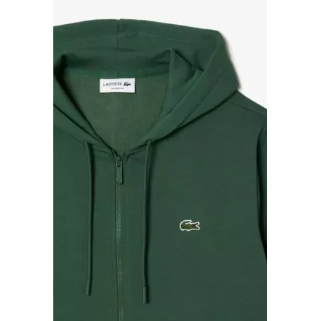 SWEATSHIRT JOGGER ZIPPÉ HOMME EN MOLLETON LACOSTE AVEC POCHE KANGOUROU