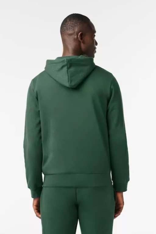 SWEATSHIRT JOGGER ZIPPÉ HOMME EN MOLLETON LACOSTE AVEC POCHE KANGOUROU