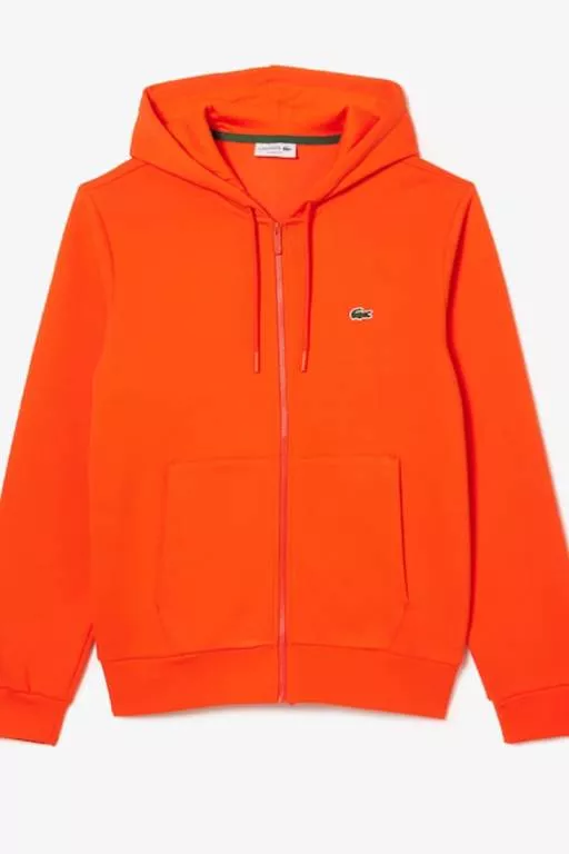 SWEATSHIRT JOGGER ZIPPÉ HOMME EN MOLLETON LACOSTE AVEC POCHE KANGOUROU