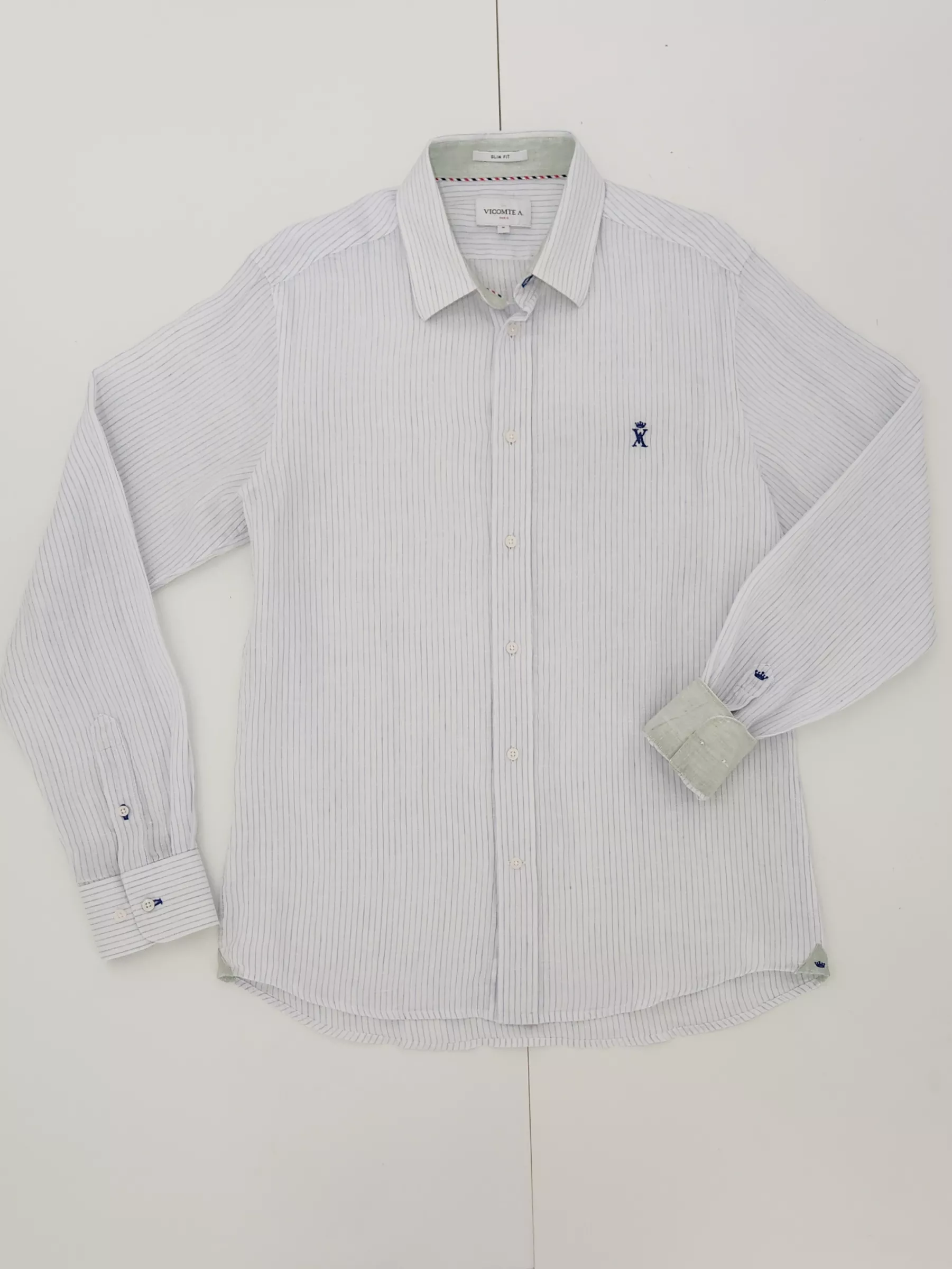 CLAY2 M STRIPED LINEN SHIRT