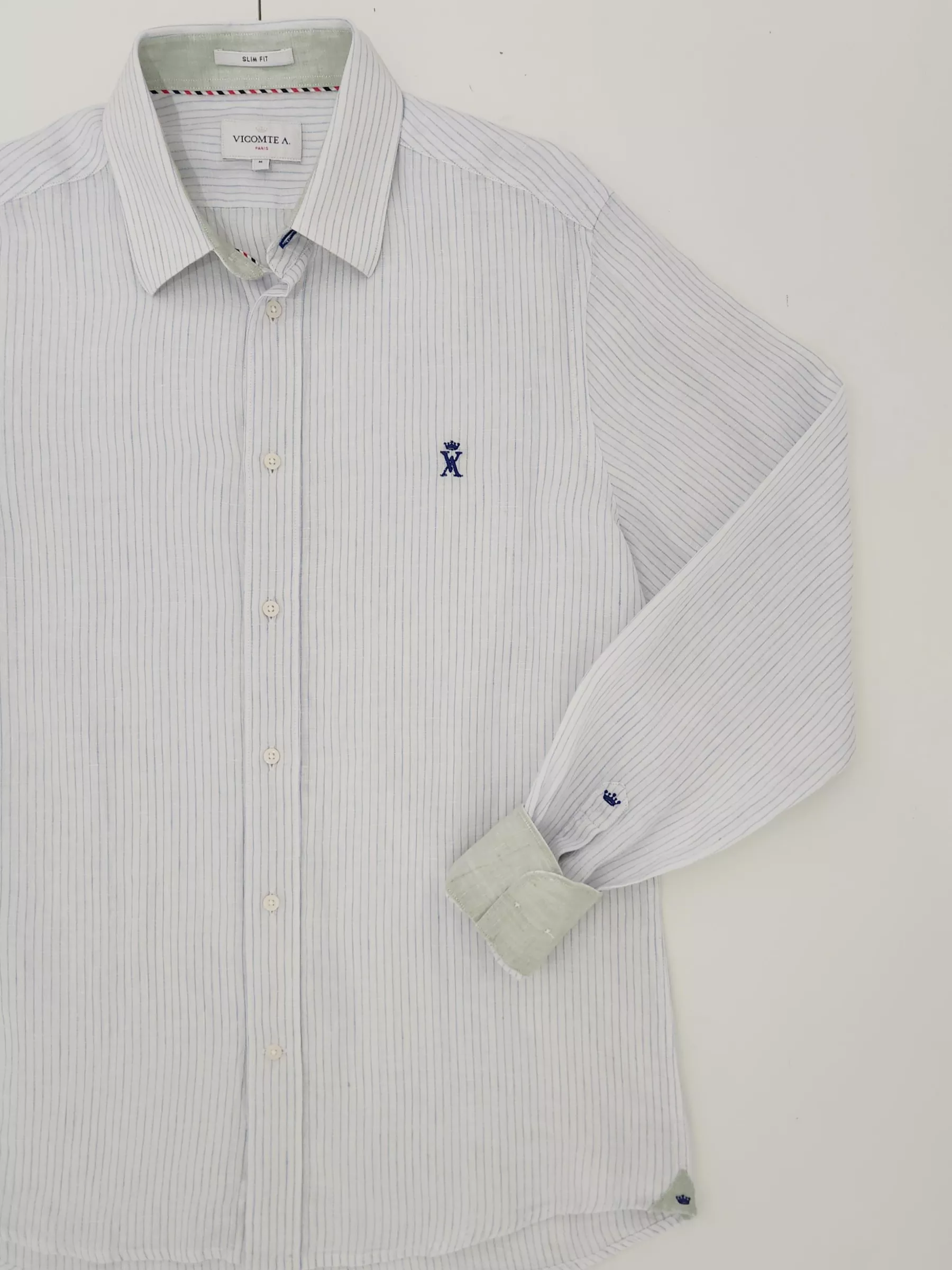 CLAY2 M STRIPED LINEN SHIRT