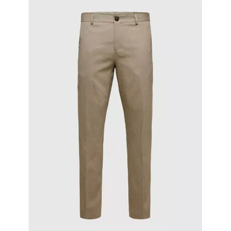 TISSÉ EN LAINE MÉLANGÉE PANTALON