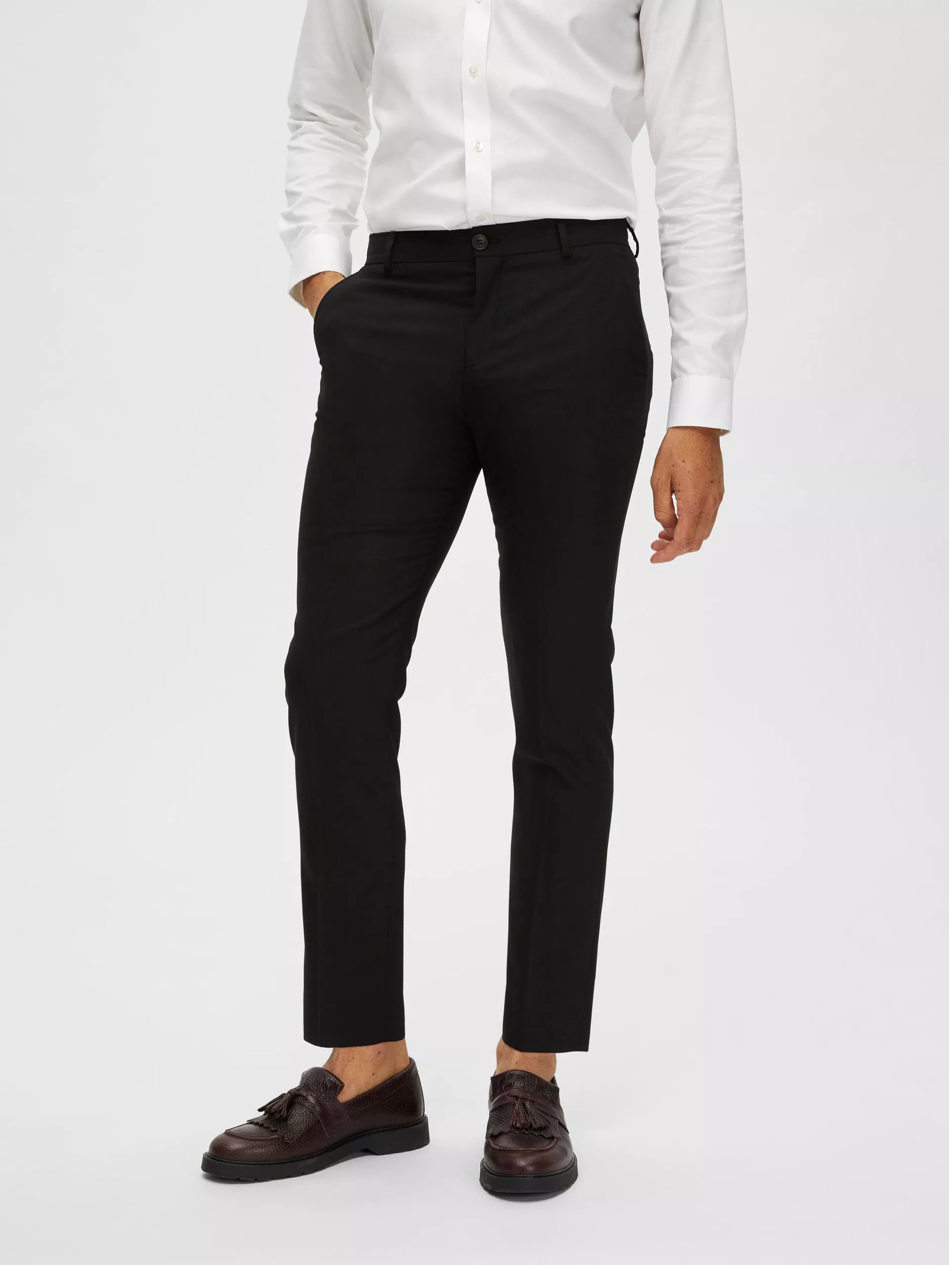 TISSÉ EN LAINE MÉLANGÉE PANTALON