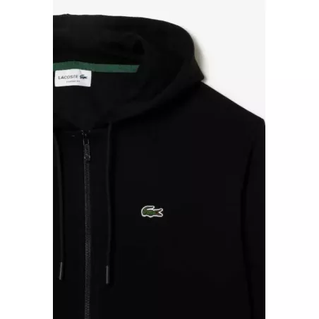 SWEATSHIRT JOGGER ZIPPÉ HOMME EN MOLLETON LACOSTE AVEC POCHE KANGOUROU