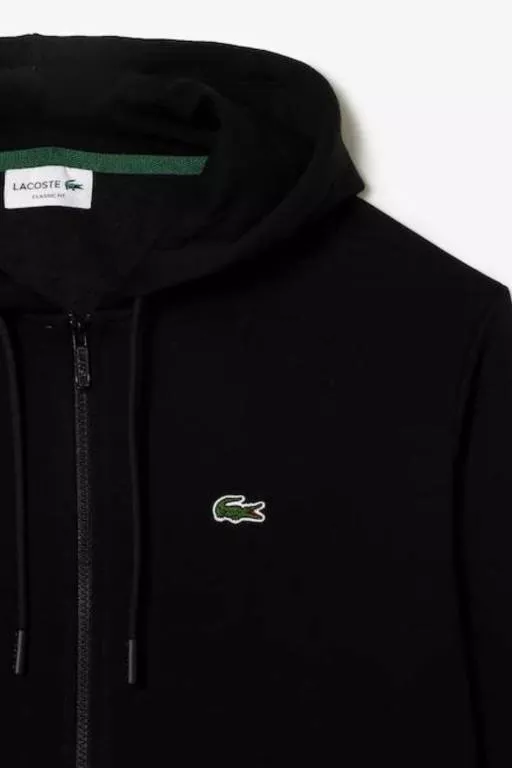 SWEATSHIRT JOGGER ZIPPÉ HOMME EN MOLLETON LACOSTE AVEC POCHE KANGOUROU