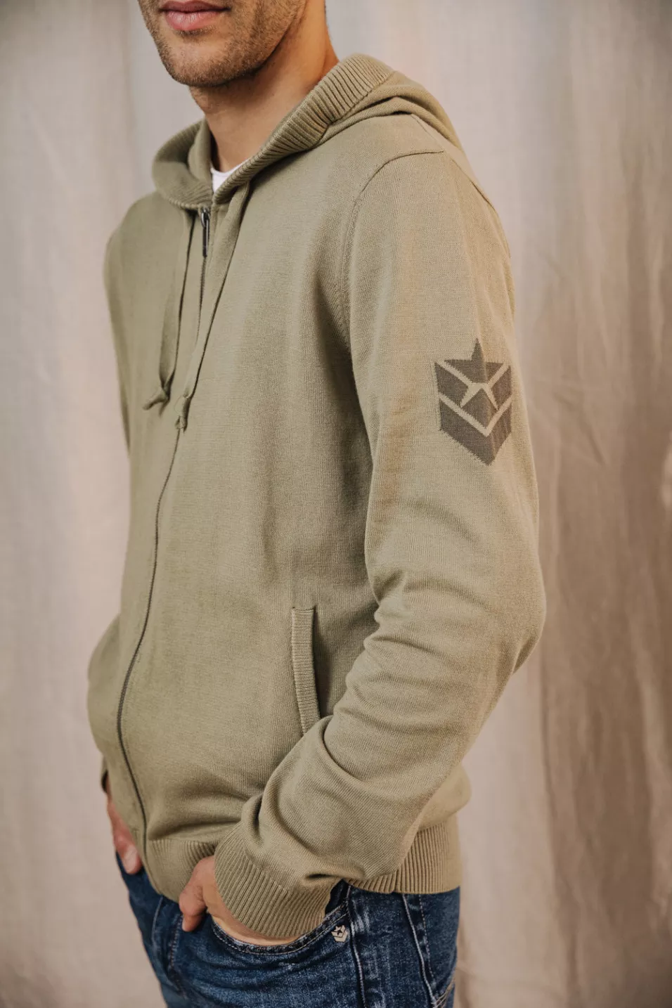 Lyam Conwy Cardigan Zippé à Capuche