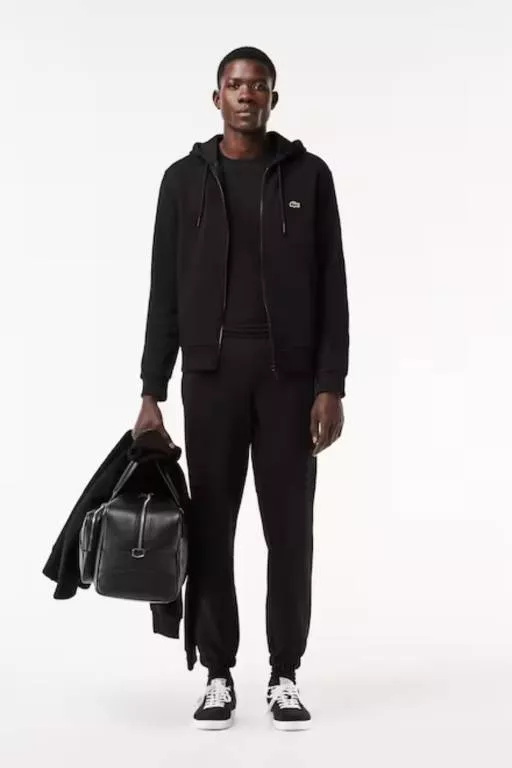 SWEATSHIRT JOGGER ZIPPÉ HOMME EN MOLLETON LACOSTE AVEC POCHE KANGOUROU