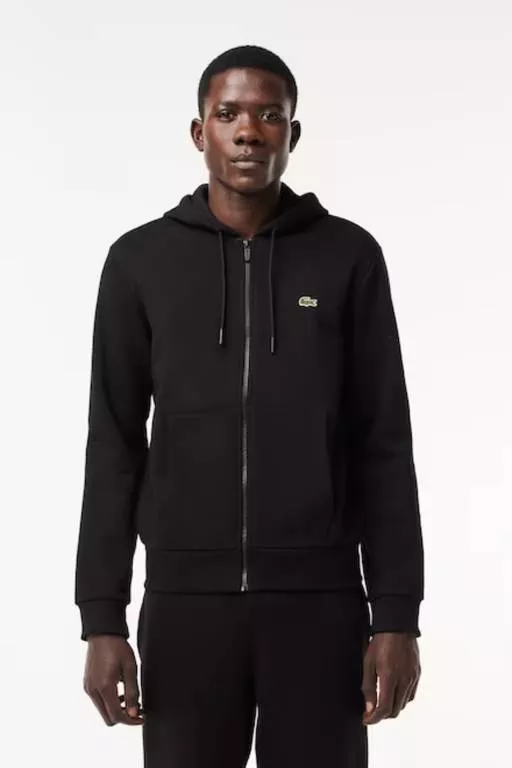 SWEATSHIRT JOGGER ZIPPÉ HOMME EN MOLLETON LACOSTE AVEC POCHE KANGOUROU