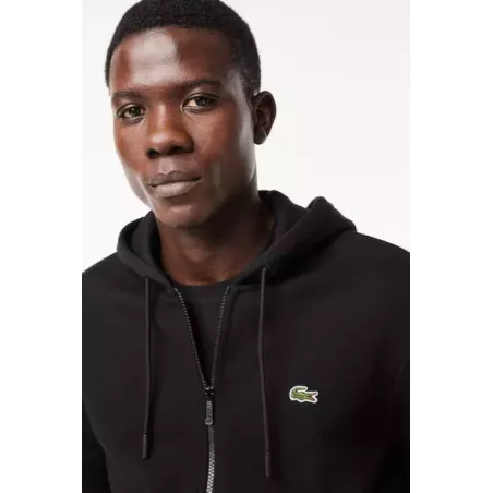 SWEATSHIRT JOGGER ZIPPÉ HOMME EN MOLLETON LACOSTE AVEC POCHE KANGOUROU