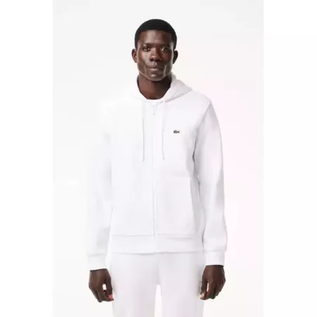 SWEATSHIRT JOGGER ZIPPÉ HOMME EN MOLLETON LACOSTE AVEC POCHE KANGOUROU