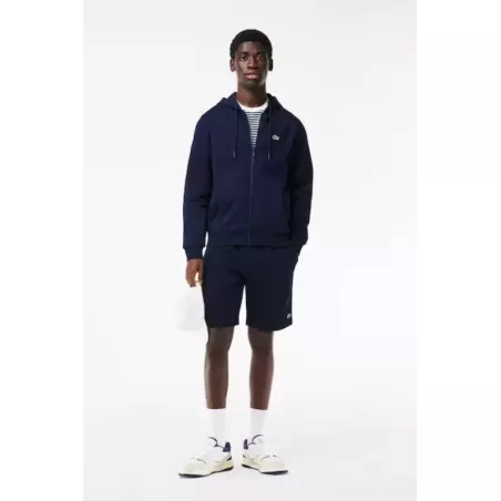 SWEATSHIRT JOGGER ZIPPÉ HOMME EN MOLLETON LACOSTE AVEC POCHE KANGOUROU