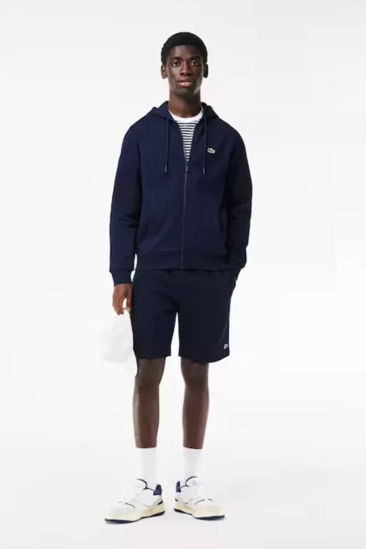 SWEATSHIRT JOGGER ZIPPÉ HOMME EN MOLLETON LACOSTE AVEC POCHE KANGOUROU