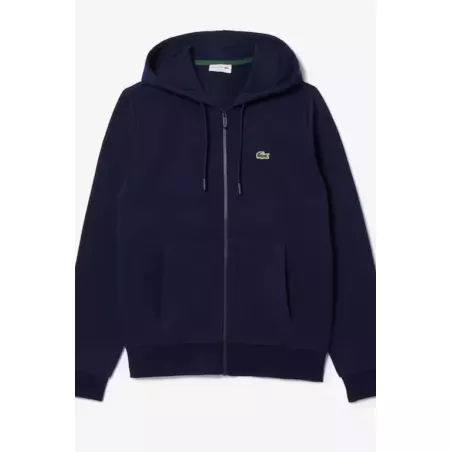 SWEATSHIRT JOGGER ZIPPÉ HOMME EN MOLLETON LACOSTE AVEC POCHE KANGOUROU