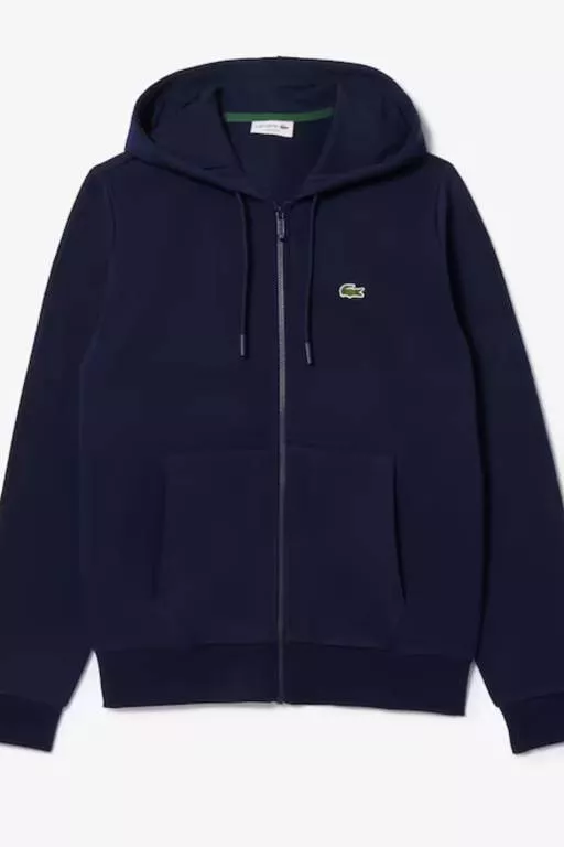 SWEATSHIRT JOGGER ZIPPÉ HOMME EN MOLLETON LACOSTE AVEC POCHE KANGOUROU