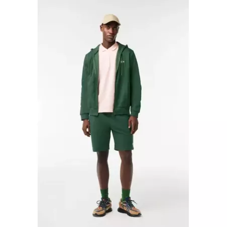 SWEATSHIRT JOGGER ZIPPÉ HOMME EN MOLLETON LACOSTE AVEC POCHE KANGOUROU