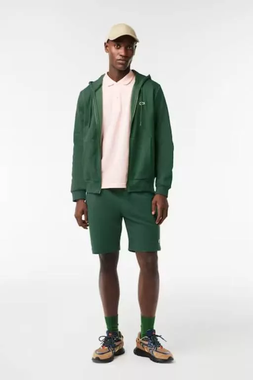 SWEATSHIRT JOGGER ZIPPÉ HOMME EN MOLLETON LACOSTE AVEC POCHE KANGOUROU