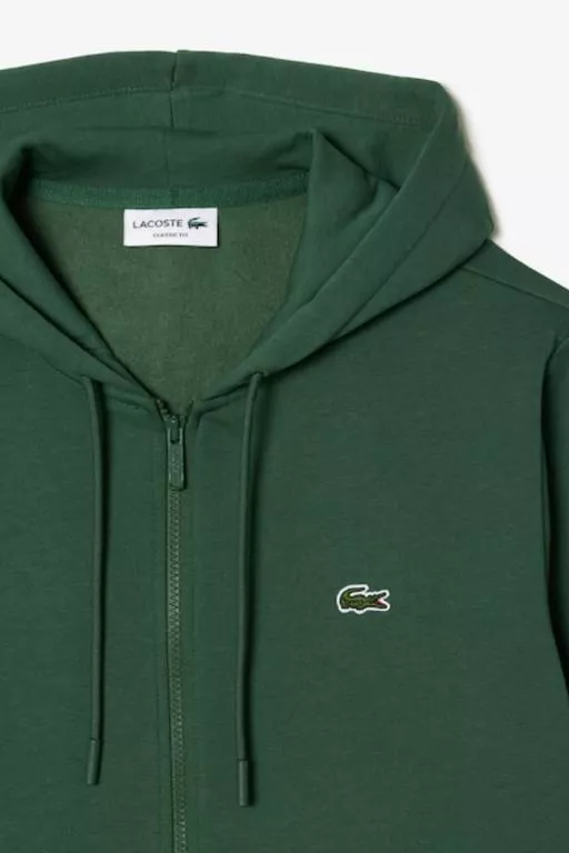 SWEATSHIRT JOGGER ZIPPÉ HOMME EN MOLLETON LACOSTE AVEC POCHE KANGOUROU