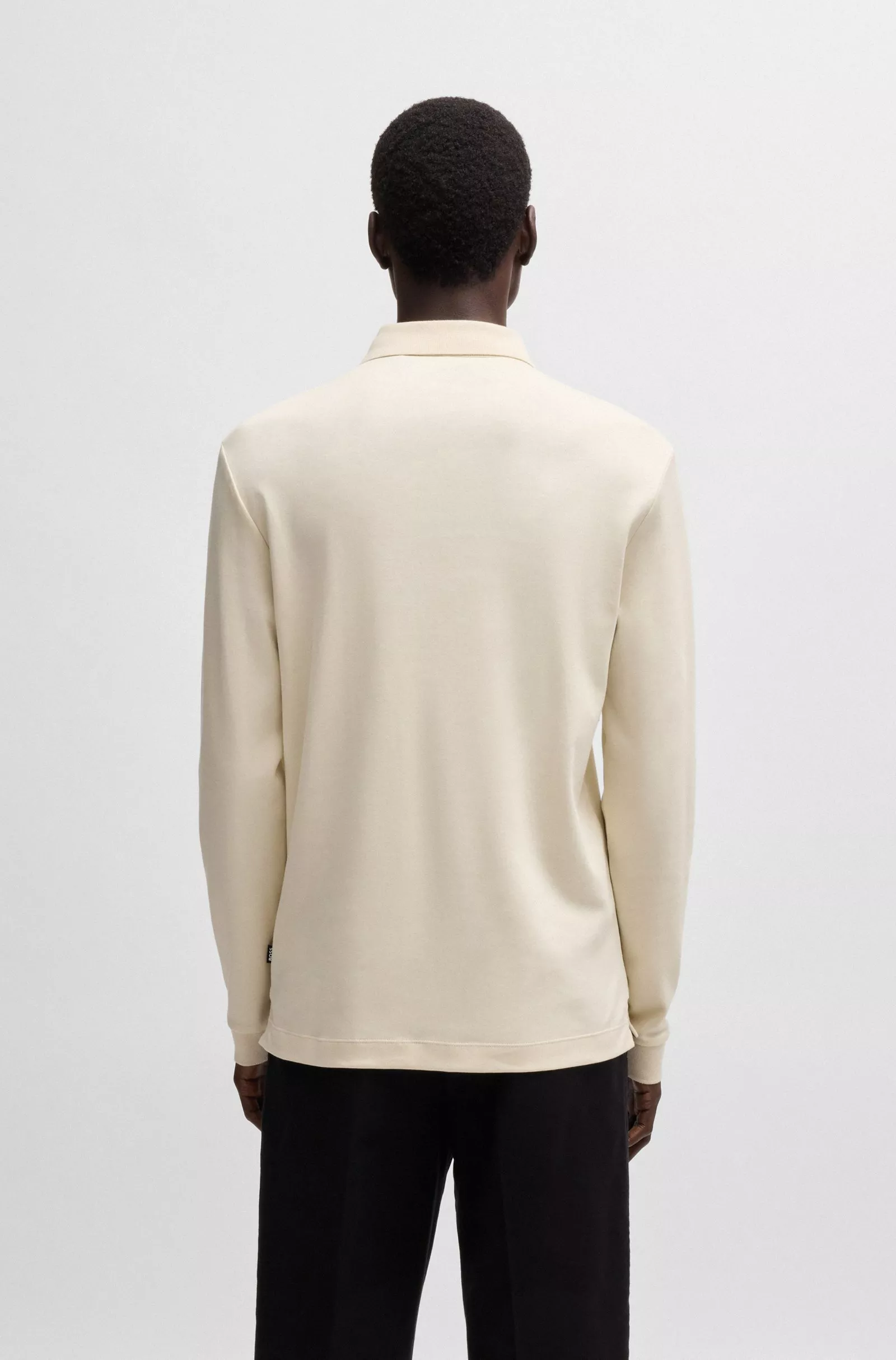 Polo en coton interlock avec logo brodé