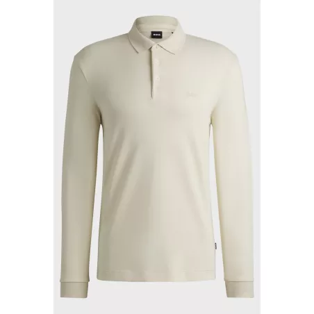 Polo en coton interlock avec logo brodé