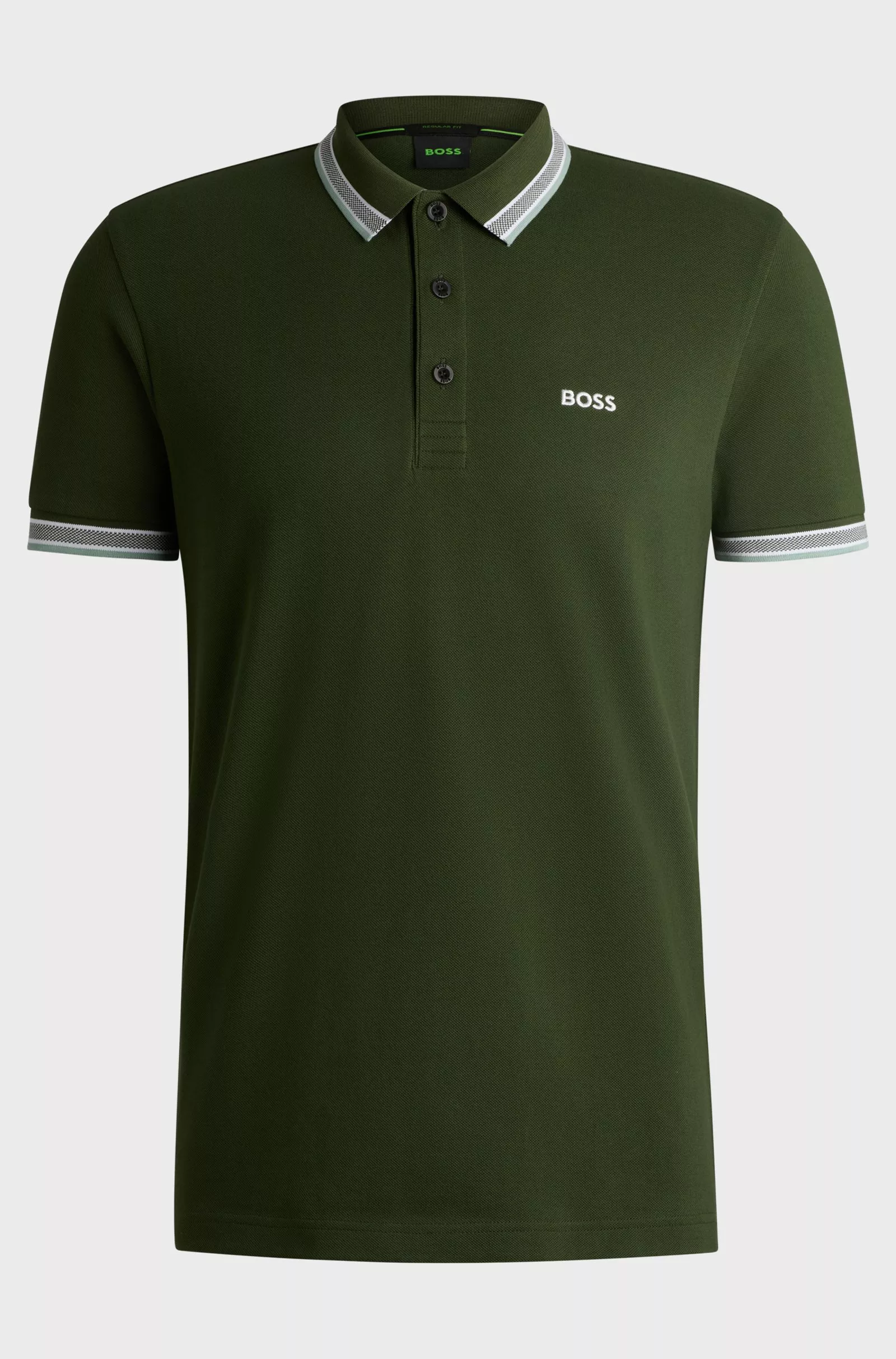 Polo Paddy en piqué de coton avec sous-col logoté