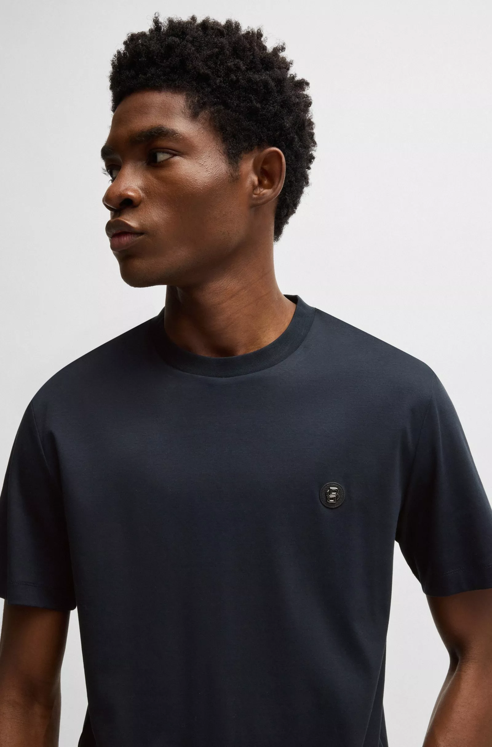 T-shirt Regular en coton avec monogramme Double B