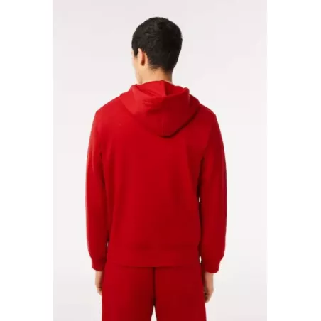 SWEATSHIRT JOGGER ZIPPÉ HOMME EN MOLLETON LACOSTE AVEC POCHE KANGOUROU