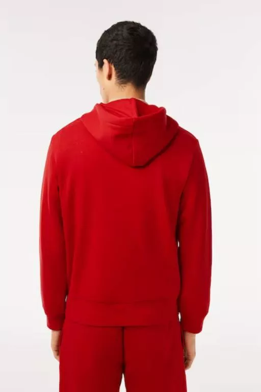 SWEATSHIRT JOGGER ZIPPÉ HOMME EN MOLLETON LACOSTE AVEC POCHE KANGOUROU