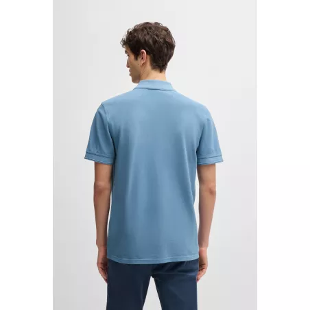 Polo en piqué de coton avec logo imprimé