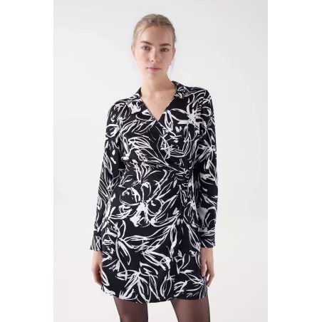 ROBE SATINÉE À IMPRIMÉ FLEURI