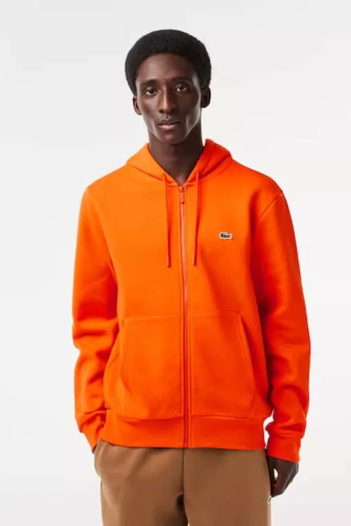 SWEATSHIRT JOGGER ZIPPÉ HOMME EN MOLLETON LACOSTE AVEC POCHE KANGOUROU