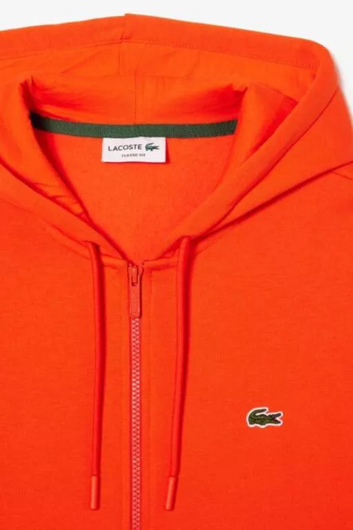 SWEATSHIRT JOGGER ZIPPÉ HOMME EN MOLLETON LACOSTE AVEC POCHE KANGOUROU