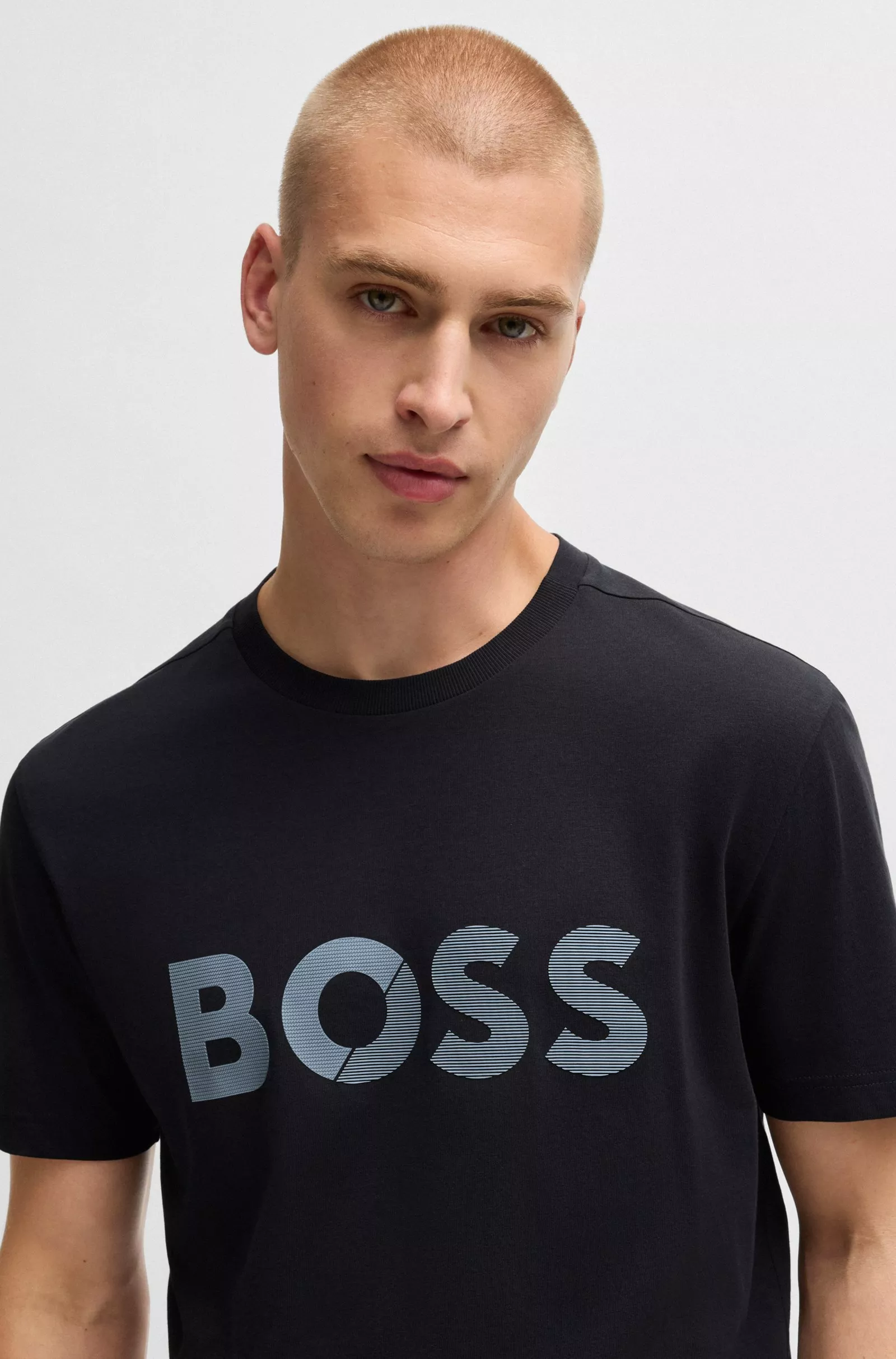 T-shirt en jersey de coton avec grand logo
