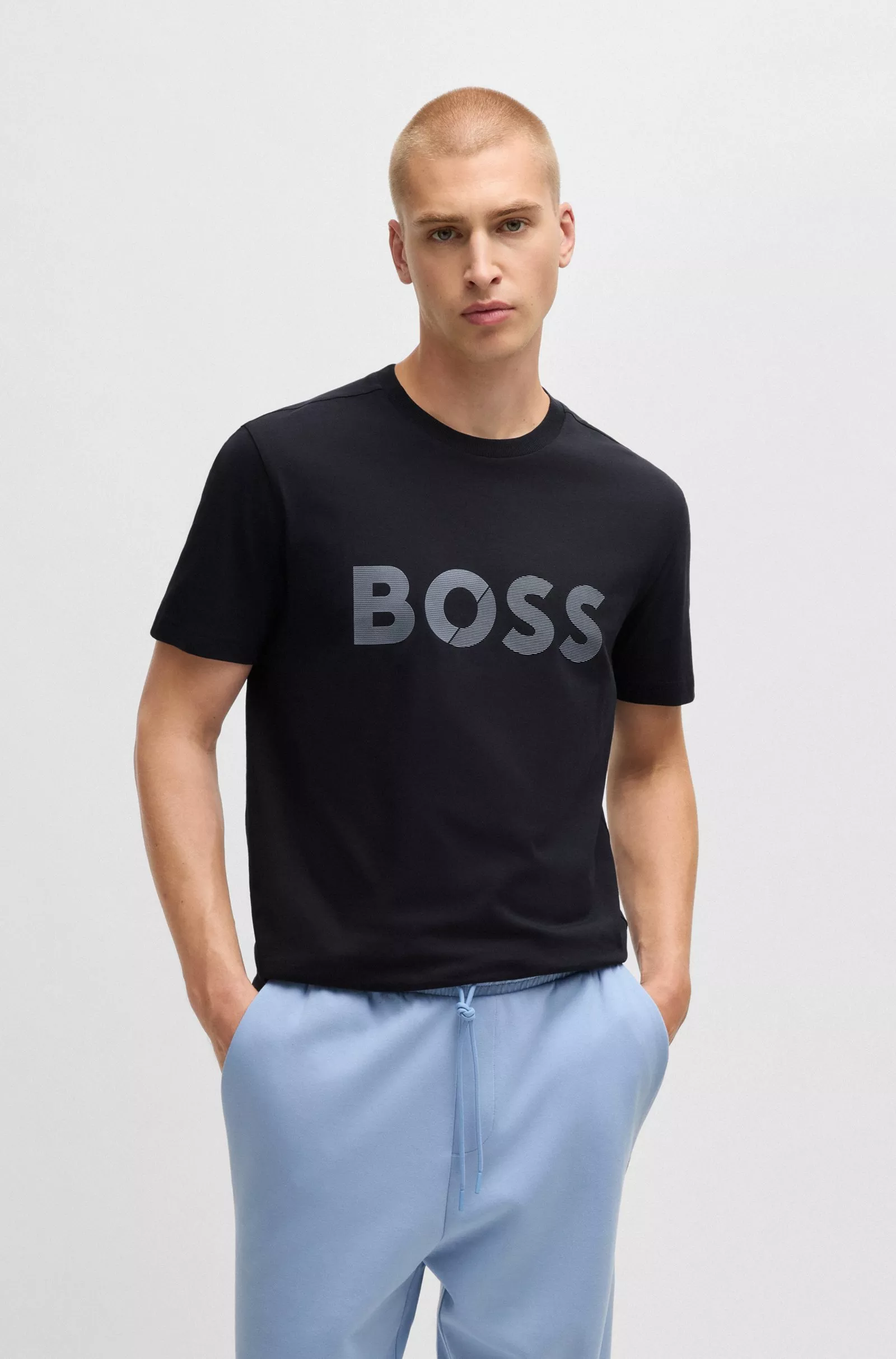 T-shirt en jersey de coton avec grand logo