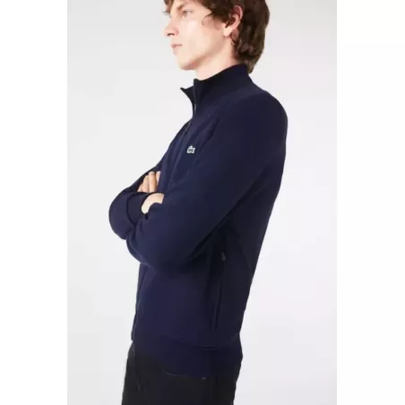 SWEATSHIRT JOGGER ZIPPÉ HOMME REGULAR FIT LACOSTE EN MOLLETON GRATTÉ