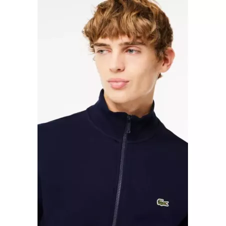 SWEATSHIRT JOGGER ZIPPÉ HOMME REGULAR FIT LACOSTE EN MOLLETON GRATTÉ