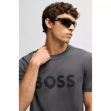 T-shirt en jersey de coton avec grand logo