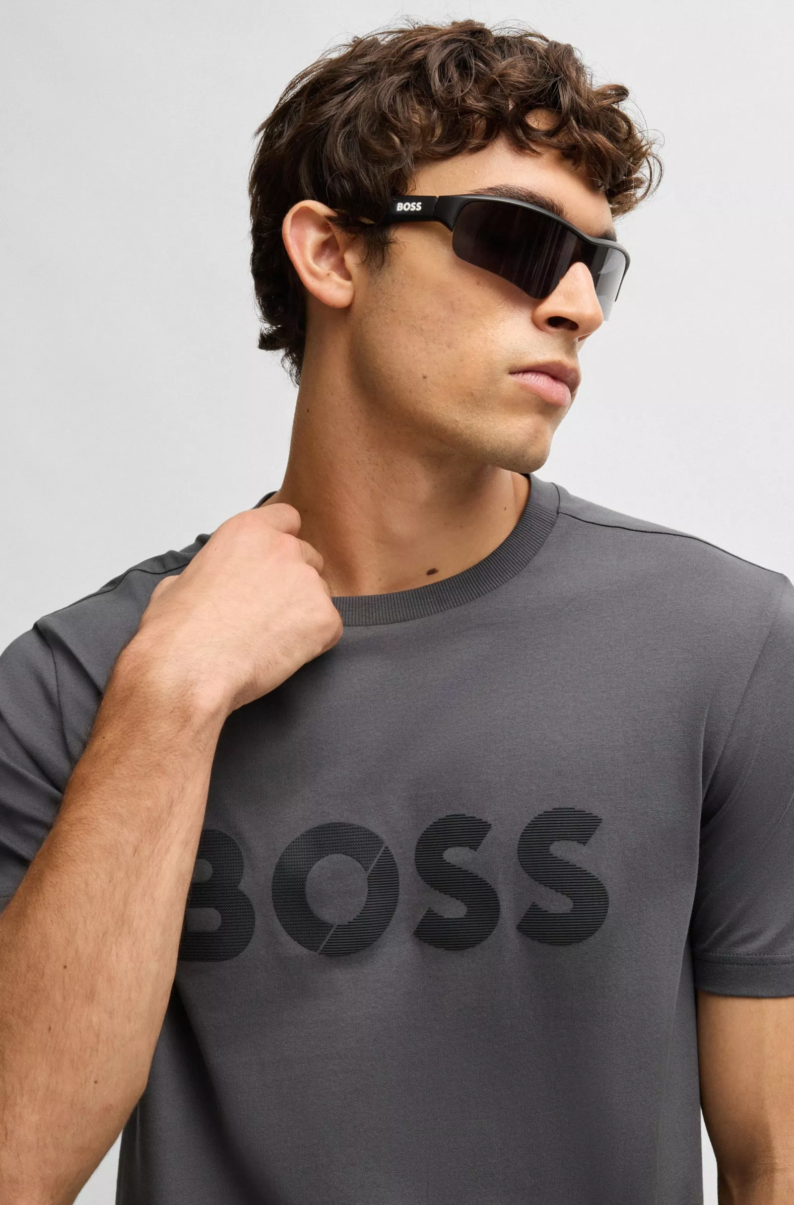 T-shirt en jersey de coton avec grand logo