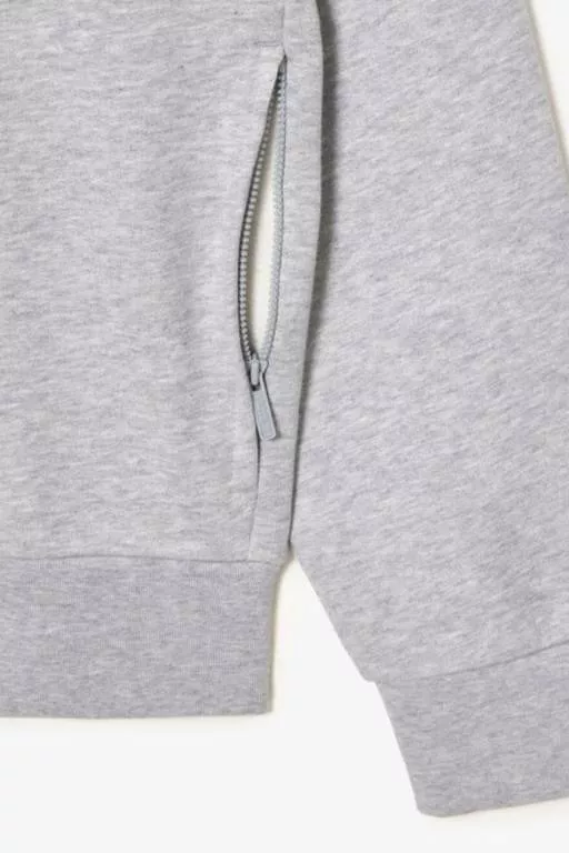 SWEATSHIRT JOGGER ZIPPÉ HOMME REGULAR FIT LACOSTE EN MOLLETON GRATTÉ